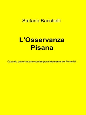cover image of L'Osservanza Pisana